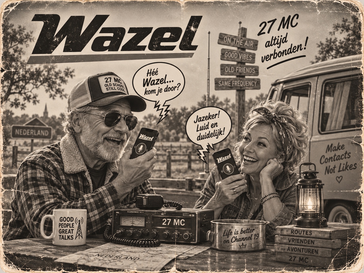Nostalgische Wazel 27 MC-scène over radio, vriendschap en onderweg contact houden